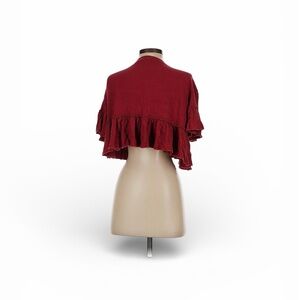 Altar'd State Boho Red Ruffle Top